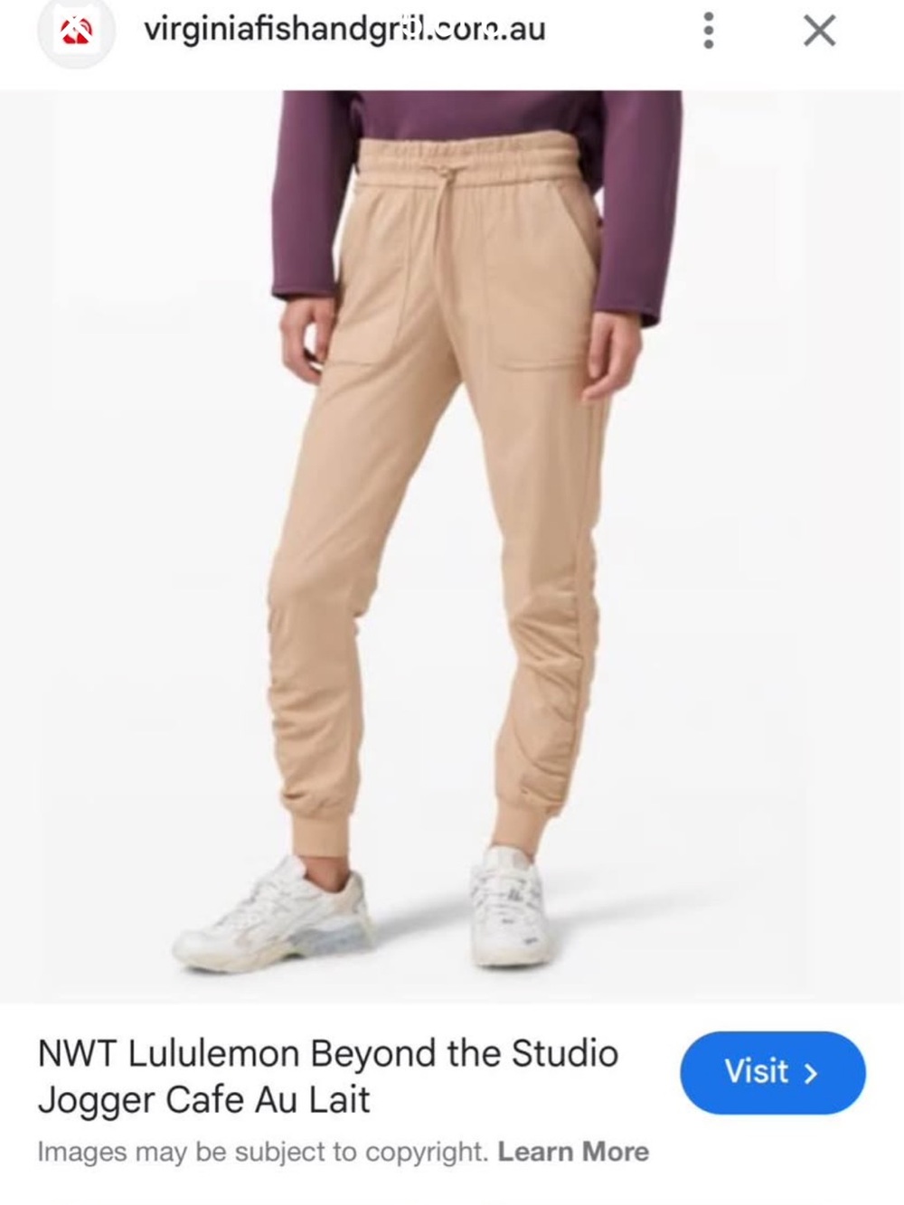 Lululemon Beyond the Studio
Jogger Cafe Au Lait